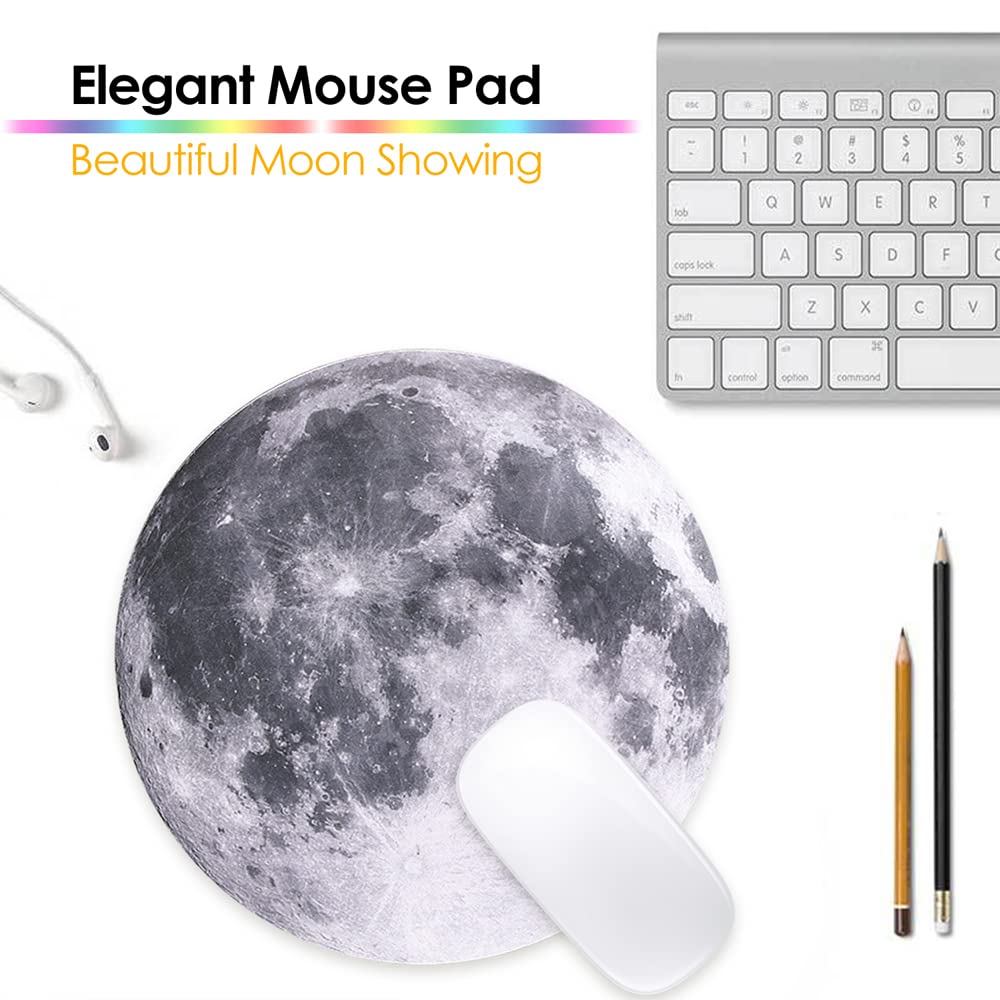 Tapis De Souris Rond – Awesome Moon Planet Space NASA Office