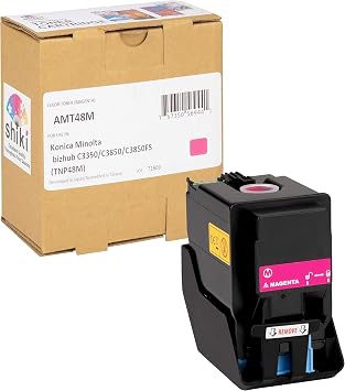 SHIKI Compatible Toner Cartridge for Konica Minolta bizhub C3350/C3850/C3850FS Magenta TNP48M/A5X0330 10,000 Pages Magenta