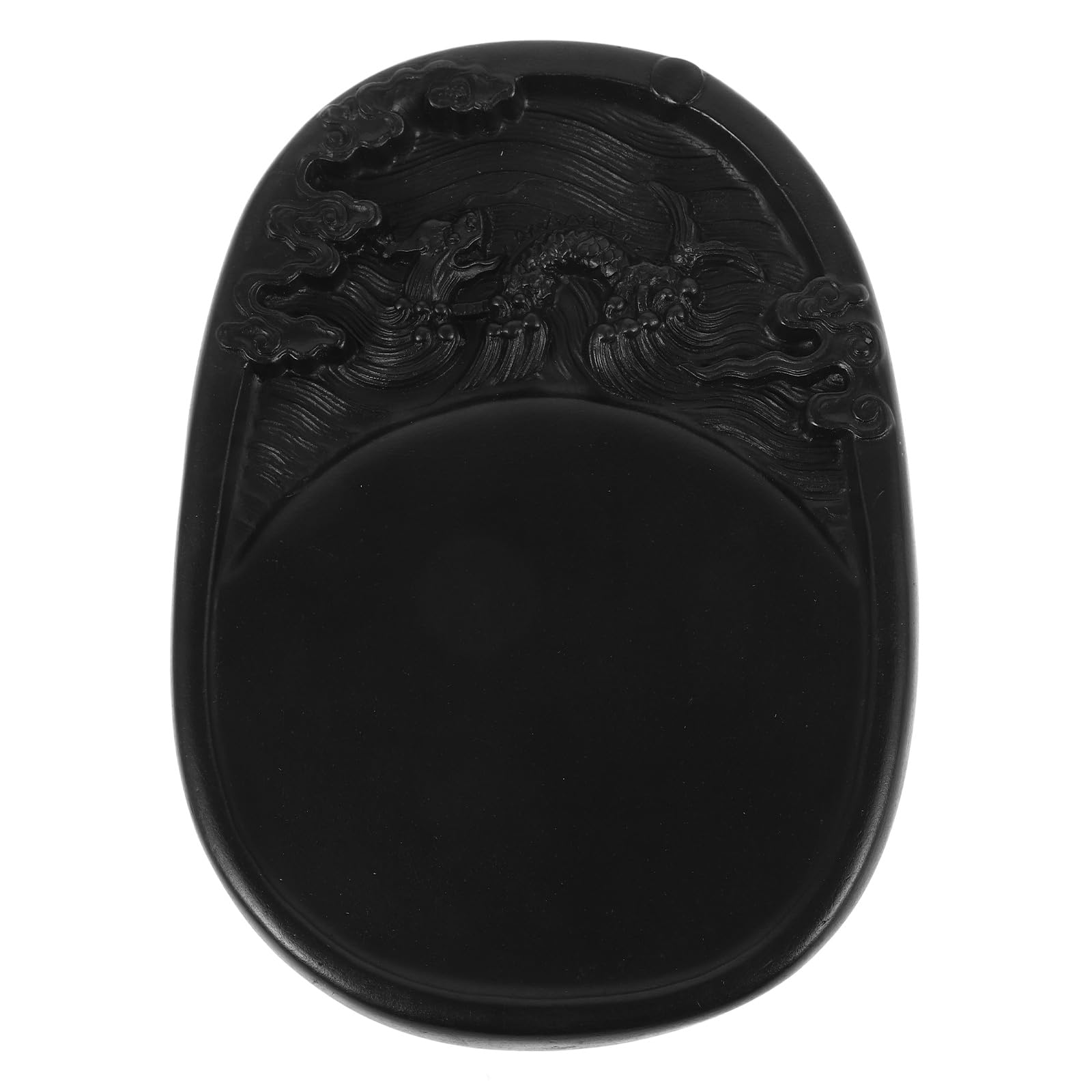 Mikikit Pierre à Encre Calligraphie Traditionnelle pour Débutants et Étudiants, Pierre Naturelle Délicate, Format Moyen, Couleur Noire, Usage Bureau et Peinture Artistique,