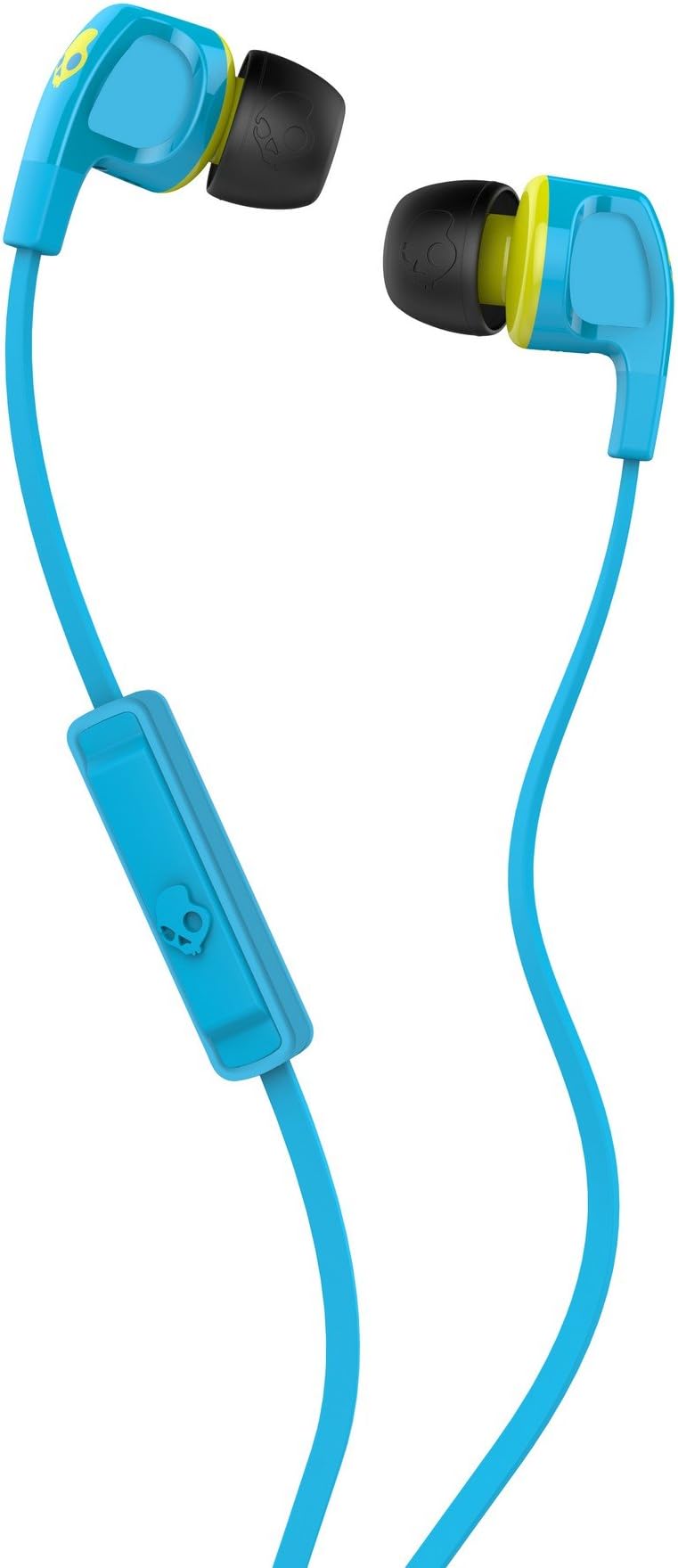 Skullcandy Smokin' Buds 2 In-Ear Audio Earbud Headphones with In-Line Microphone - Hot Blue/Hot Lime