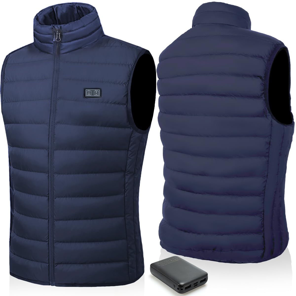 Unzipp Giubbotto Riscaldato Uomo Donna, Gilet Riscaldato Con 10000mAh Batteria 3 Livelli Di Temperatura, Lavabile Per Il Calore Interno Invernale, Attività All'Aperto