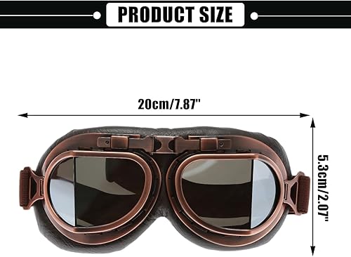 Miniatura 2 de MUXSAM Gafas de motocicleta vintage, gafas de motocross ATV, gafas de motocross, gafas de motocross para montar fuera de carretera, gafas