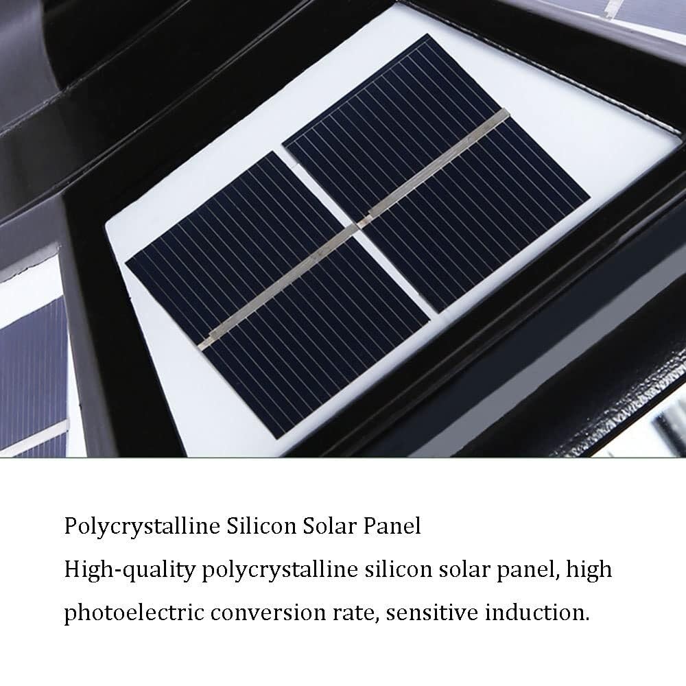 Vintage Solar LED Solar Pfostenleuchten Im Freien Wasserdichte Garten Landschaft Säulenlampe Außen Deck Zaun Säulenlicht(Zwart)