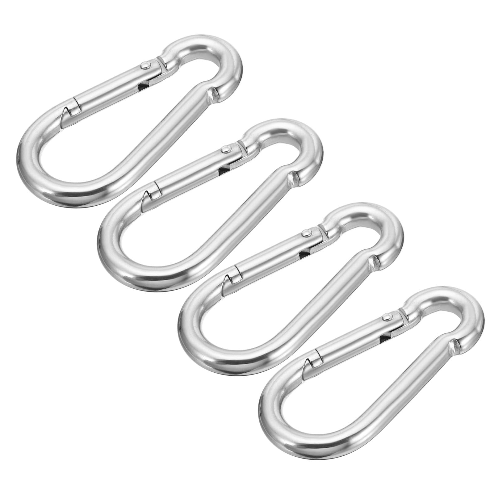 PATIKIL Snap Hooks, Stainless Steel Spring Snap Hook M10 Metal Snap Clips Connector Large Buckle for Hammock Swing Outdoor