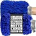 Relentless Drive Ultimate Car Wash Mitt - 2 Pack Extra Large Size - Premium Chenille Microfiber Wash Mitt - Wash Glove - Lint Free - Scratch Free