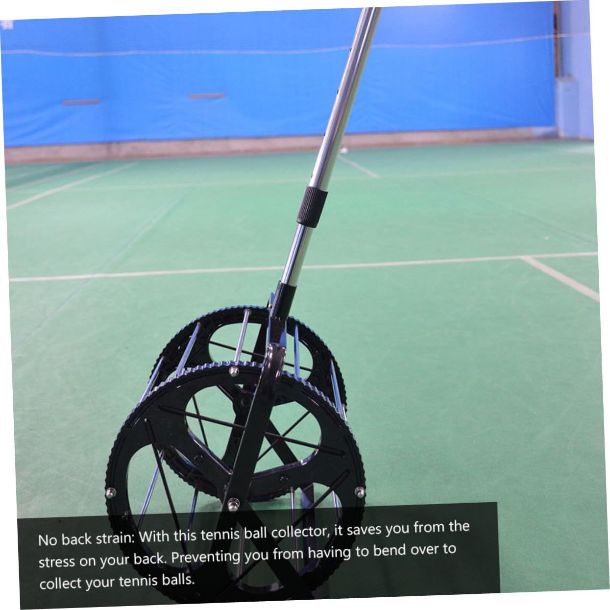 Raccoglipalline Tennis Regolabile, Capienza 55 Palline, Nylon e Metallo | 1, 85kg, Autoportante, per Allenamento e Tornei di Tennis, Cesta per Raccolta
