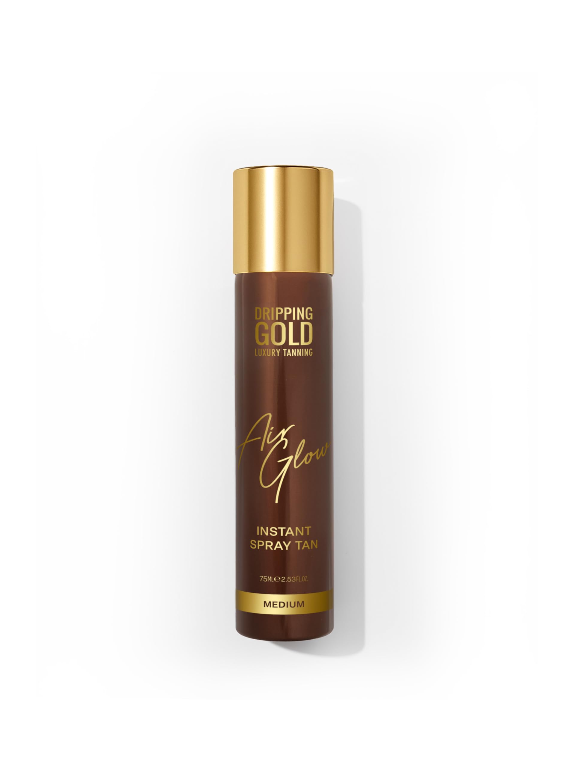 Dripping Gold Air Glow Instant Spray Tan Self-Tanning Spray Shade Medium 75 Ml