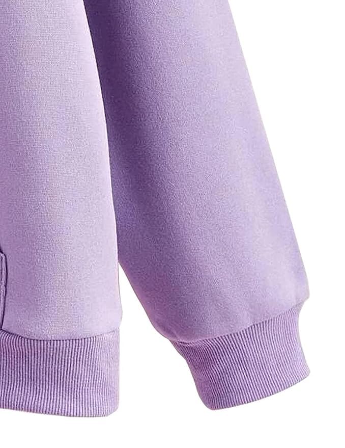 Image of Womens Cotton Relaxed Fit Solid Casual Zipper Hoodie Sweatshirt with Hooded Neck and Side Pocket for Winter