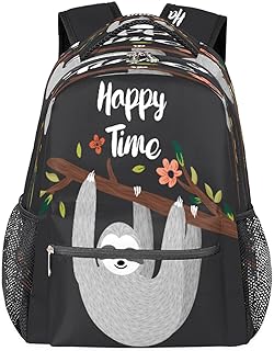 Mochilas de viagem para laptop para mulheres e homens, preguiçosa, flor, resistente à água, mochilas escolares leves para adolescentes meninas/meninos, mochila casual para viajar, acampar, caminhar, Multi, Medium, Mochilas Daypack