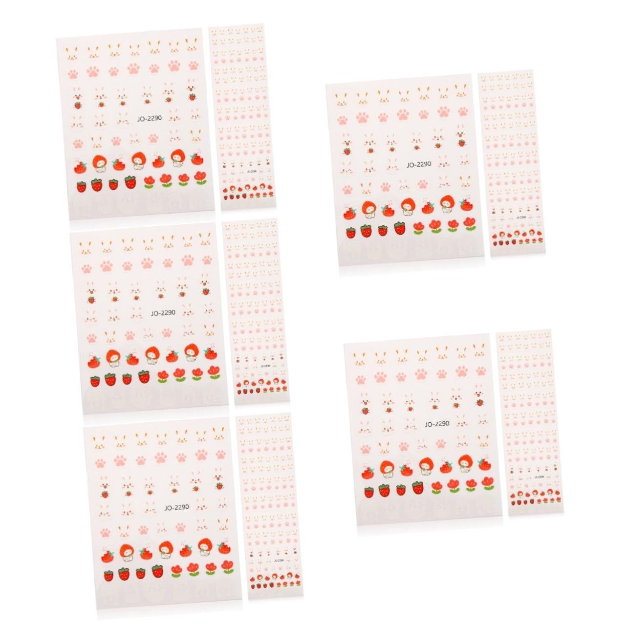 FOMIYES Lot De 5 Autocollants Pour En Forme De Lapin Pour Femmes Faciles À Décoller Accessoires De Manucure 10 Feuilles X 5