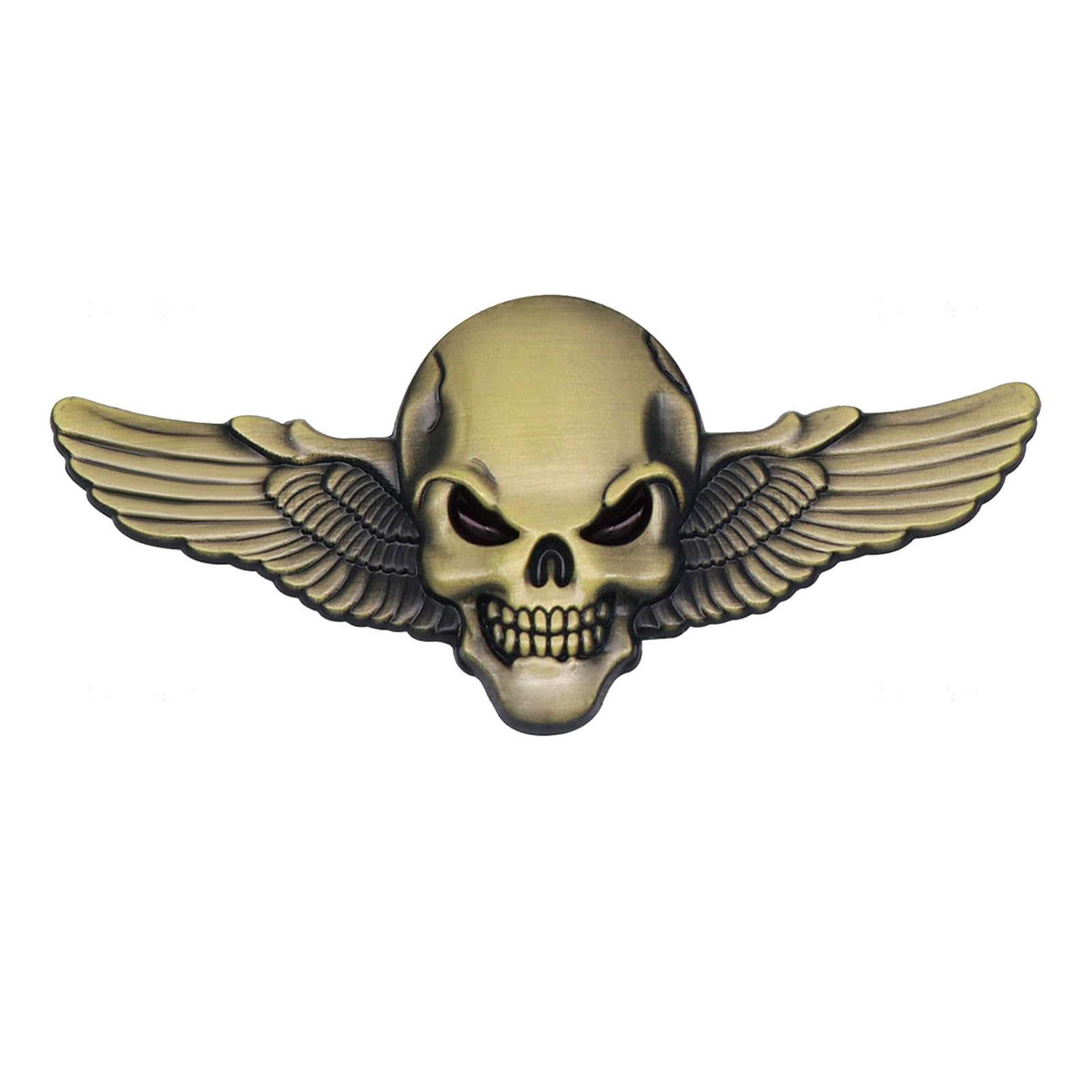 Maxtonser Skeleton Skull Emblems Badge 3D Metal Decals Stickers Decoration for Car Trucks Motorbike Exterior Decoration