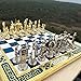 Luxury Chess Set for Adults X Large Greek Mythology Chess Pieces Handcrafted Chessmen and Chess Board, Gift Idea for Him, Dad and Anyone for Birthday, Anniversary