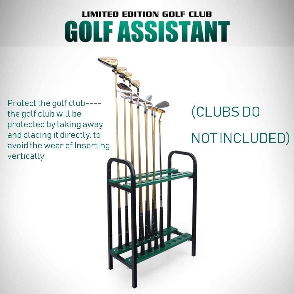Golf Club Organizers Display Shelf Rack, 18 Holes Durable Metal Golf Clubs Putter Storage Stand Organizer Equipment