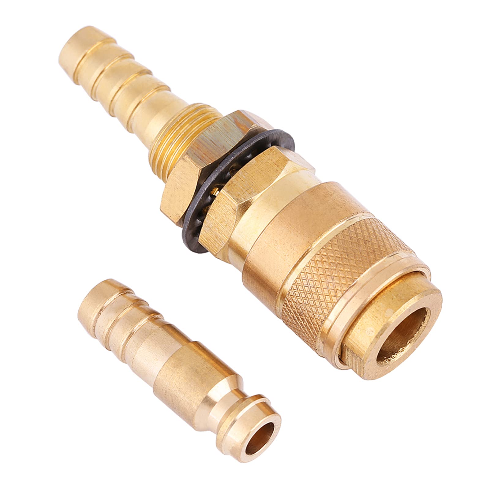 Lot De 3 Connecteurs Rapides Laiton 10 Mm – Raccord Gaz/Eau TIG 12/18/20/27 – Bleu/Rouge/Laiton