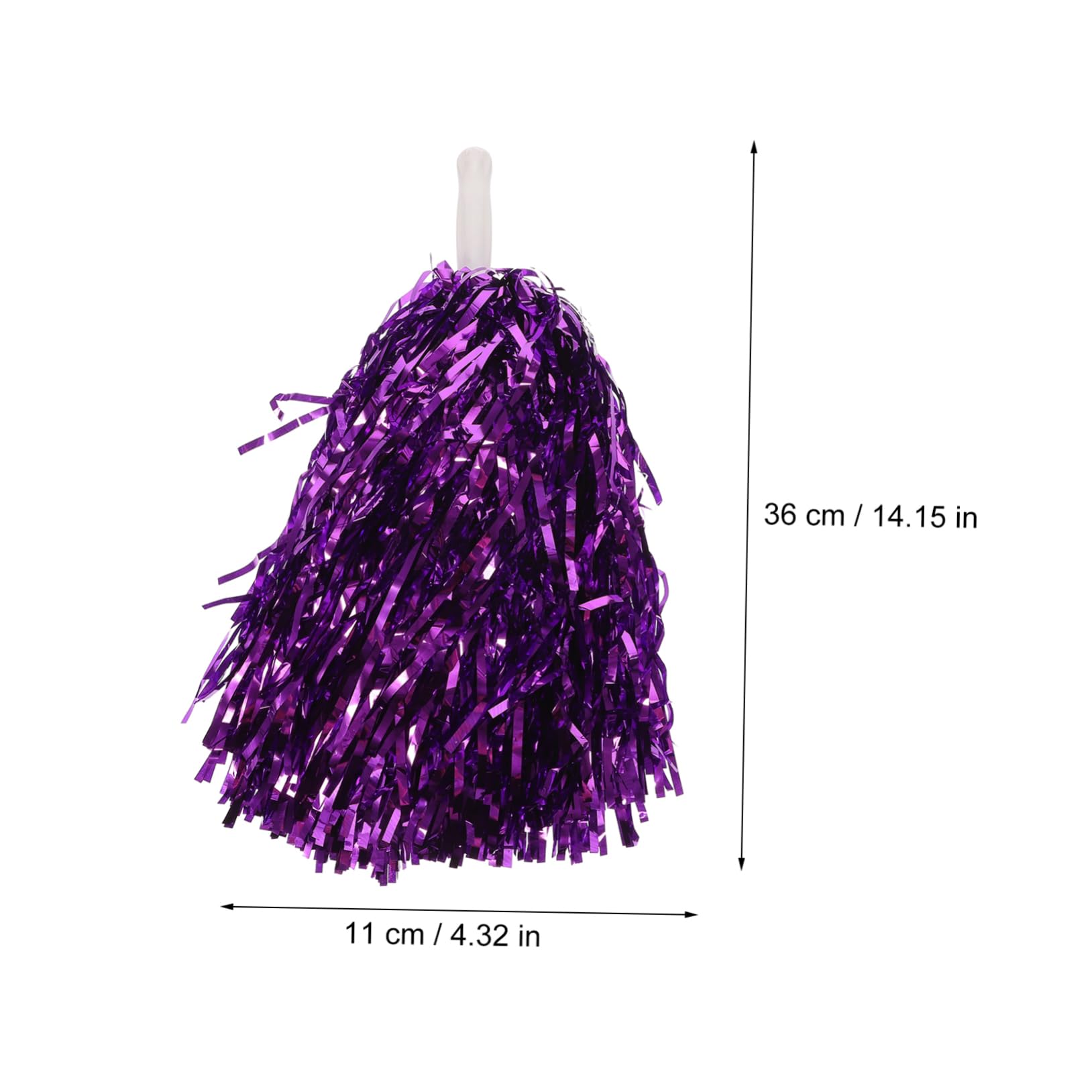 Pompons de Cheerleading 16 Pièces en Pvc pour Sports et Chorégraphie