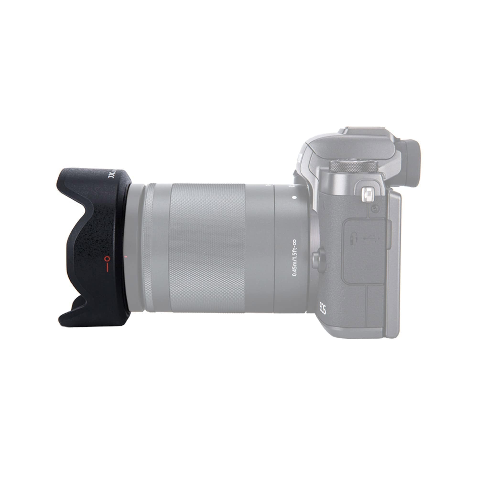 JJC LH-60F Paraluce Sostituzione Canon EW-60F Reversibile Tulip Fiore per Canon RF-S 18-150mm F3.5-6.3 IS STM, EF-M 18-150mm f/3.5-6.3 IS STM Lente
