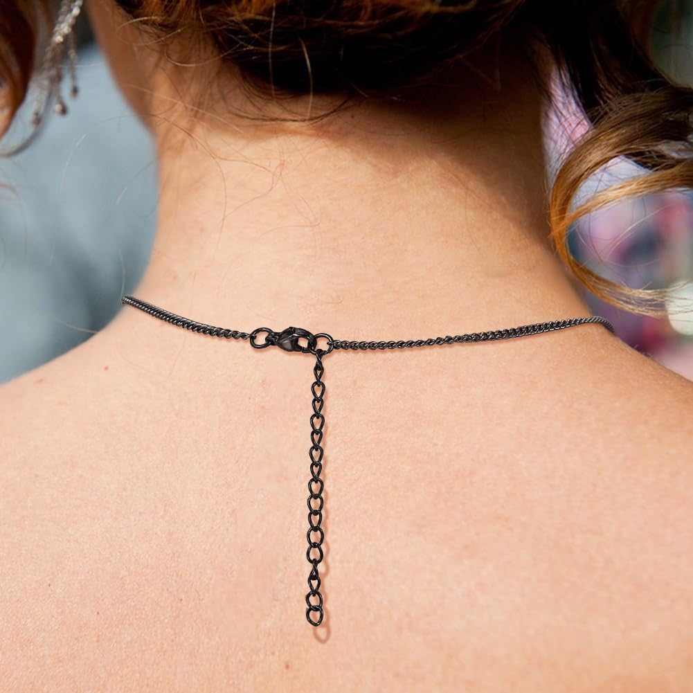 UNICRAFTALE 20Pcs Necklace Chain Extender Stainless Steel Bracelet Chain Extender 2.75Inch Black Chain Extension with Lobster Clasps Pendant Anklet Chain Extenders Tails Chain for Jewelry Making - Image 6