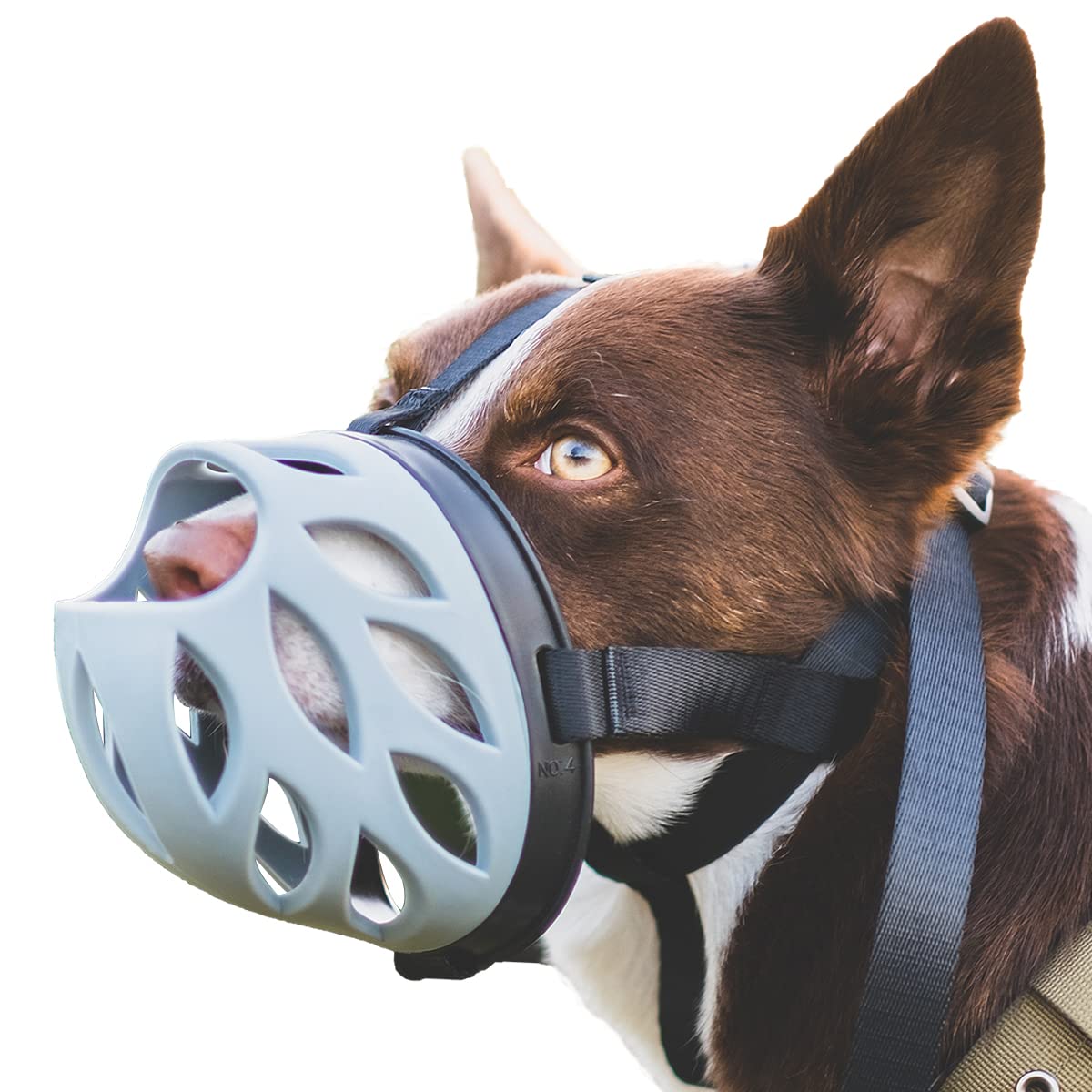 Dog Muzzle, Closed Basket Muzzle for Small, Medium and Large Dogs, Anti