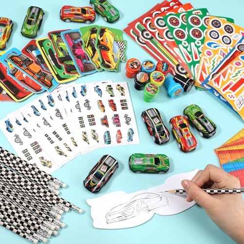BenLouis 96Pcs Race Car Stationery Set Party Favors for Kids — view 4