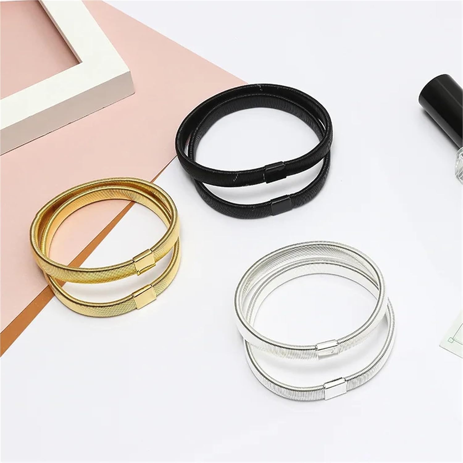 15 Pcs Unisex Stretchy Elastic Garters – Metal Arm Rings For Securing Shirt Sleeves