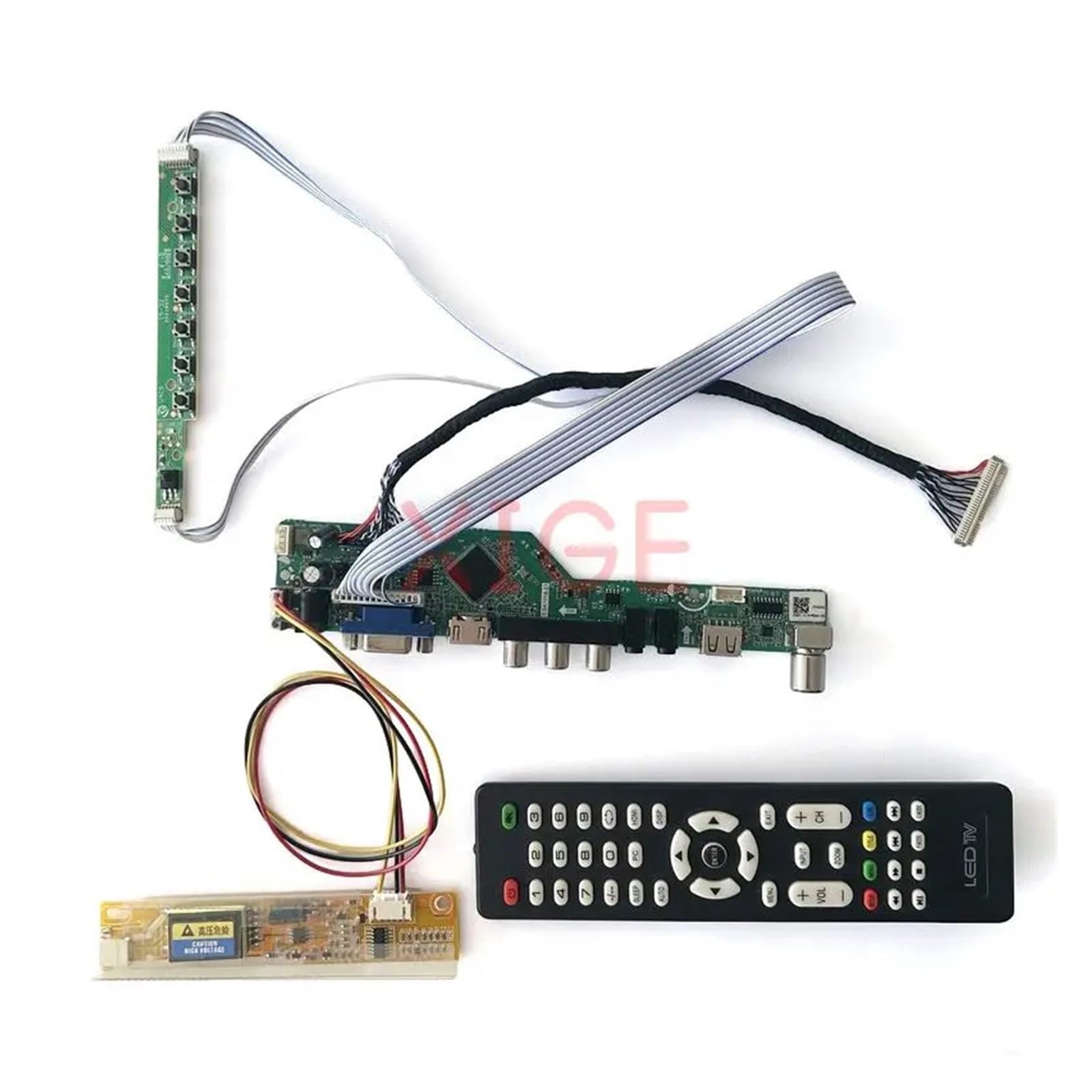 Scheda Driver LCD Fit B170PW01 B170PW03 B170PW05 B170PW06 30 Pin LVDS Display TV Analogico 1CCFL VGA + HDMI + AV + USB + IR 1440 * 900 Kit Accessori FAI DA TE(For B170PW05 V.5)
