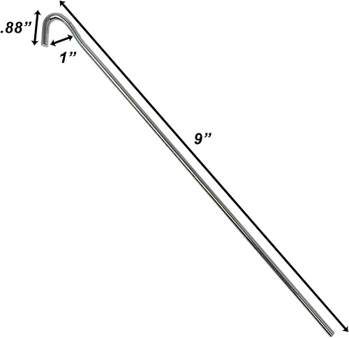Miniatura 3 de HUJI 20 estacas de acero galvanizado para tienda de campaña