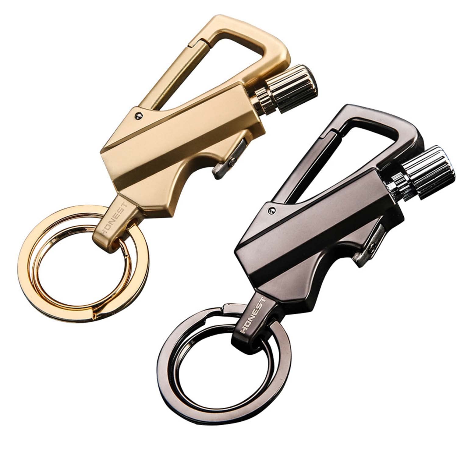 Paquet de 2 Match Permanent Porte-clés avec Ouvre-Bouteille Réutilisable Urgence Étanche Kit de Bâton D'attaquant, Idée Cadeau