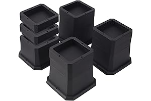 BTSD-home Heavy Duty Adjustable Furniture Bed Risers, 2, 3 or 4 Inch