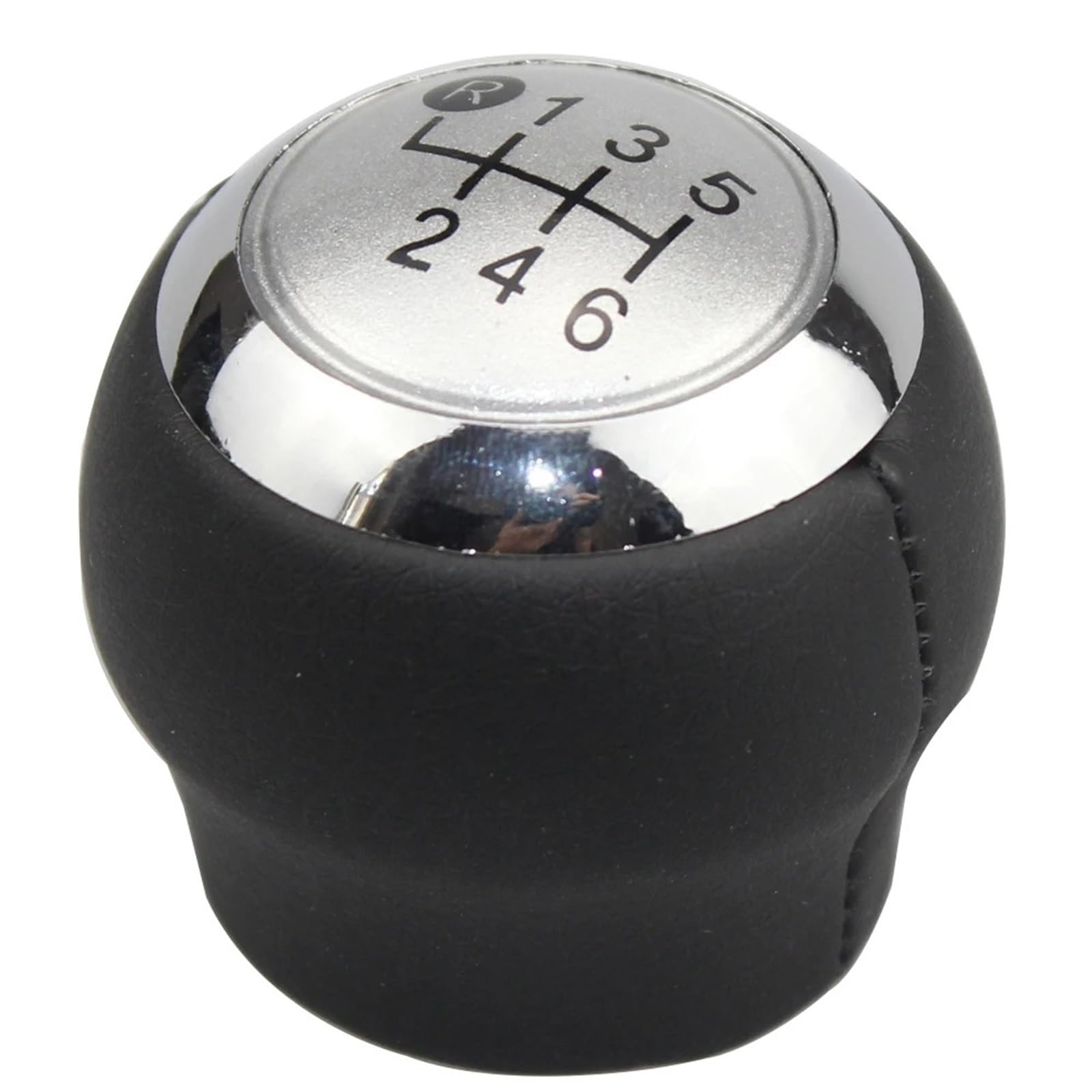 BWSDMZJQRT Car Gear Shifter Knob for Toyota for Corolla for RAV4 for Yaris Verso Auris Aygo Accessories 5/6 Speed Car Gear Shift Knob Lever Shifter Stick Handball(Silver 6 Speed)