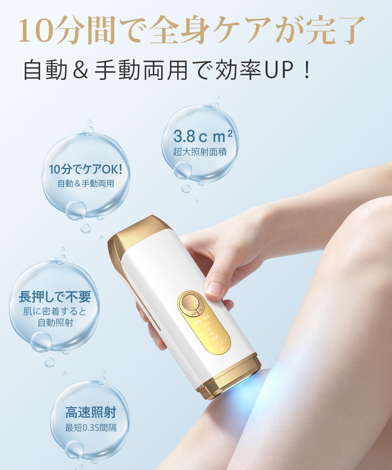 Amazon | 脱毛器 vio対応 【2026サファイア冷感無痛 & IPL光技術】光