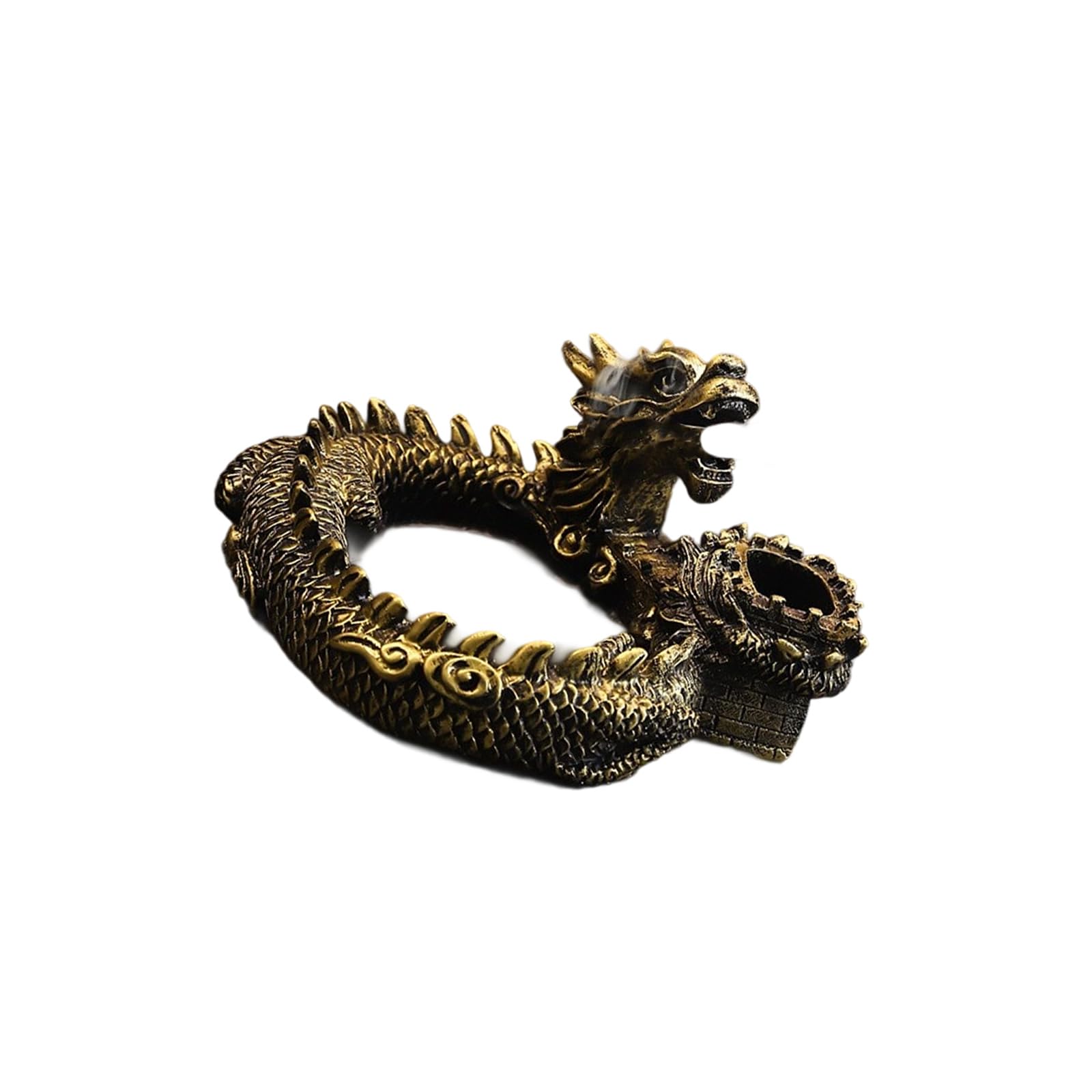 Chinese Culture Dragon Ashtray Handmade Resin Desktop Decoration Living Room Study Ritual Artistic Home Decor Ashtray Home Culture Decoration