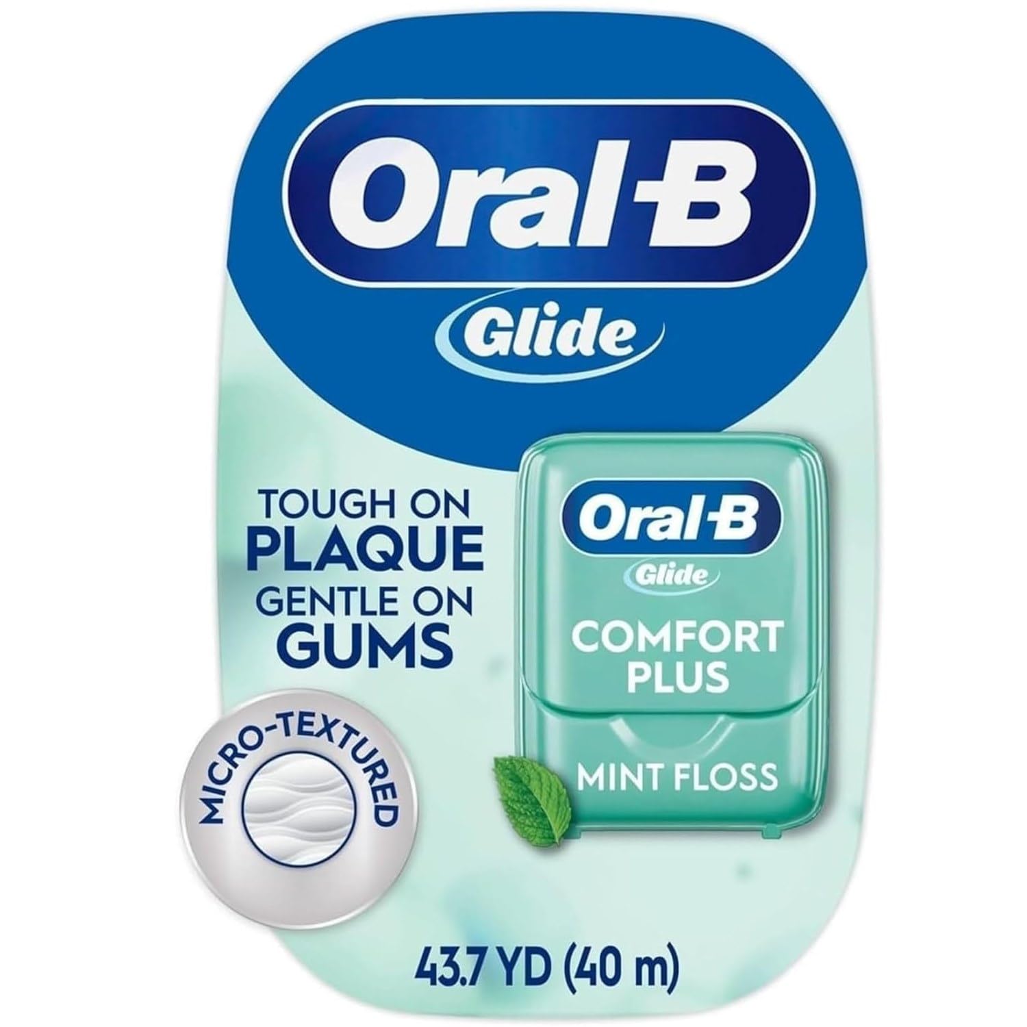 Oral-B Glide Pro-Health Comfort Plus Dental Floss, Mint, 43.7-Yard Dispenser, Pack of 6