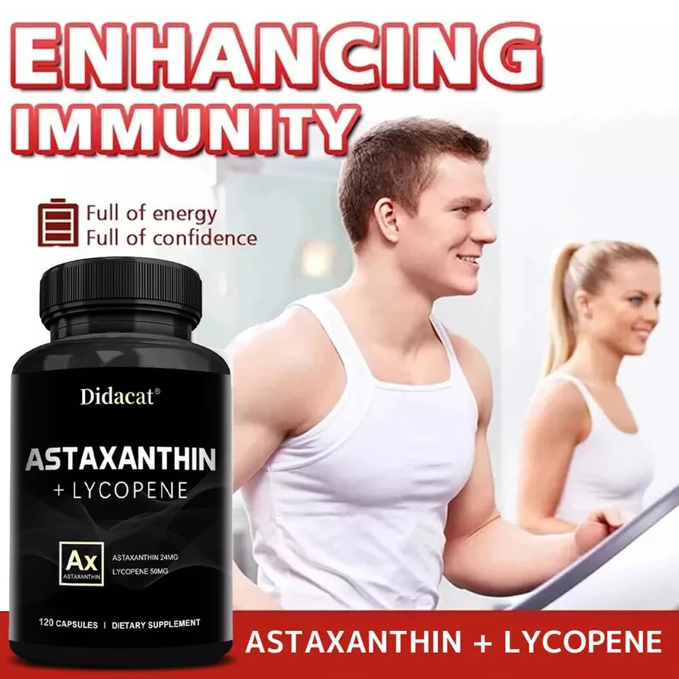 Astaxanthine puissant antioxydant soutien 24mg soutien santé cardiovasculaire