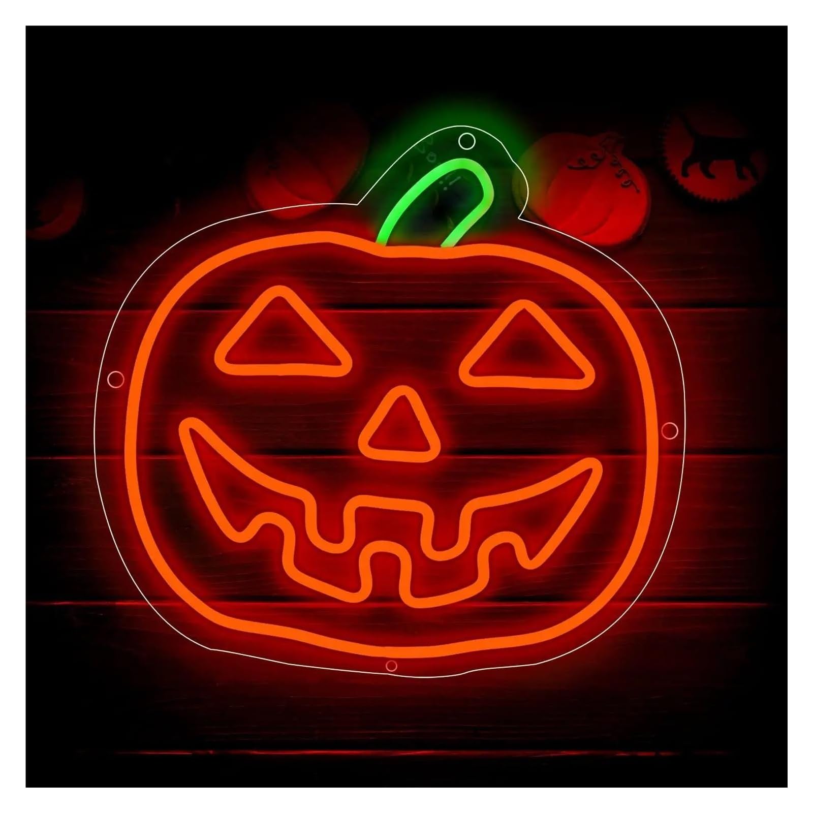 LEMST Signs Lamp Pumpkin Neon Sign Light Dimmable for Bedroom Kids Room Living Room Party Bar Game Room Wall Decor USB Powered Lamp 30cmx28cm