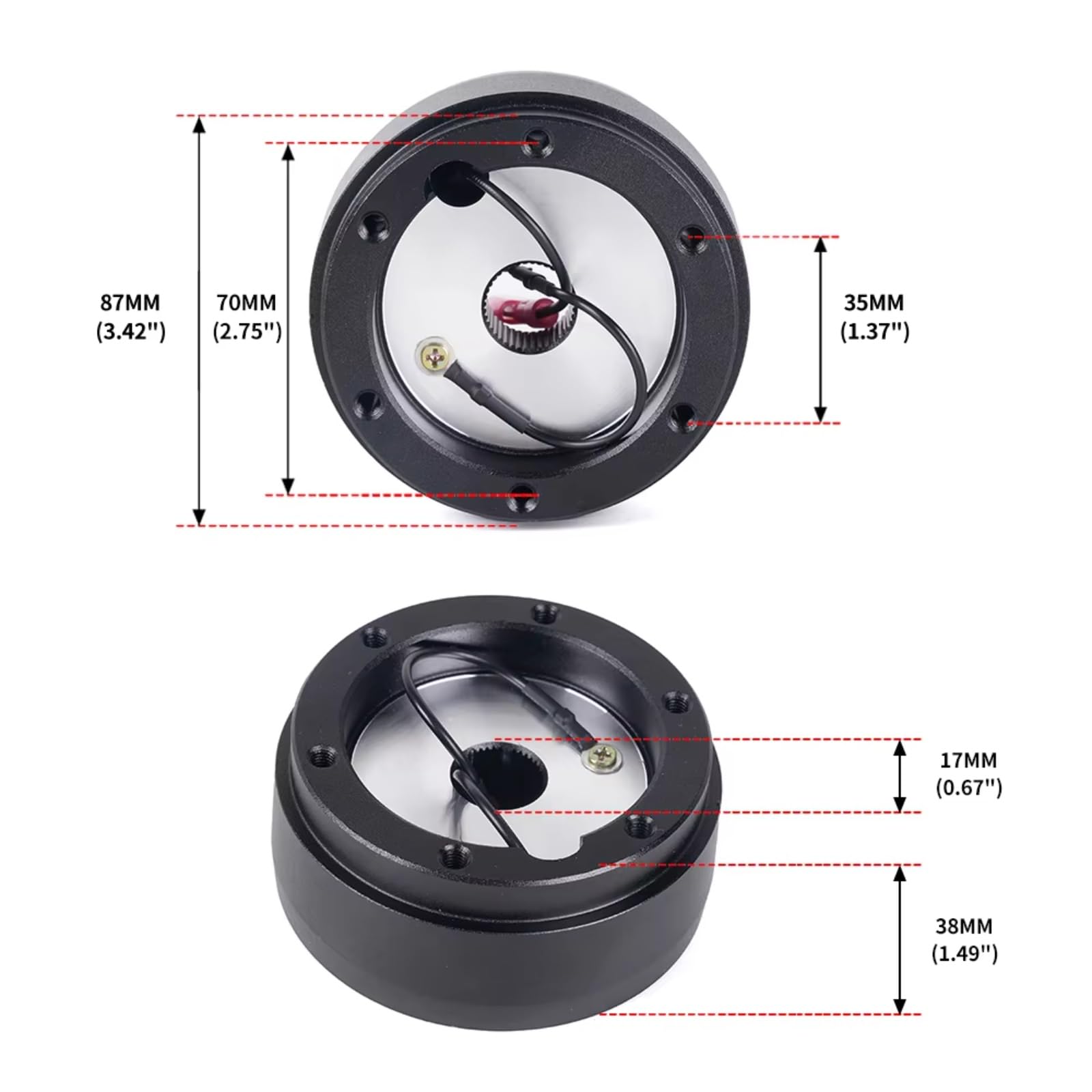 Mozzo Volante da Corsa Adattatore mozzo Volante Accessori per VW Golf Scirocco Jetta 1985 1986 1987 1988