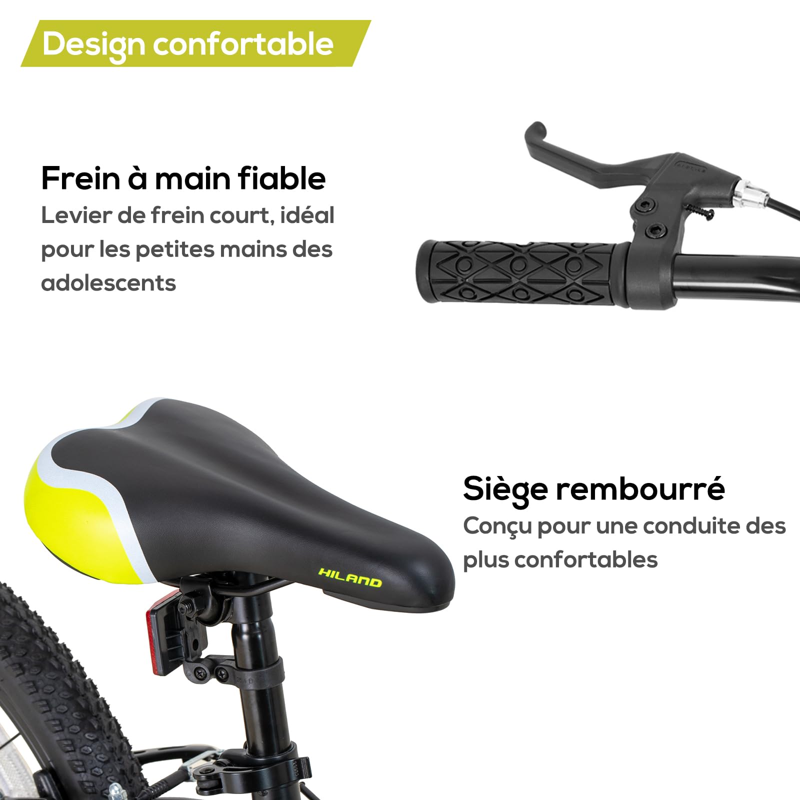 HILAND Climber Vélo VTT Enfant 20 Pouces, pour Garçon et Fille de 6 à 9 Ans, Freins V-Brake, Vélo Enfant