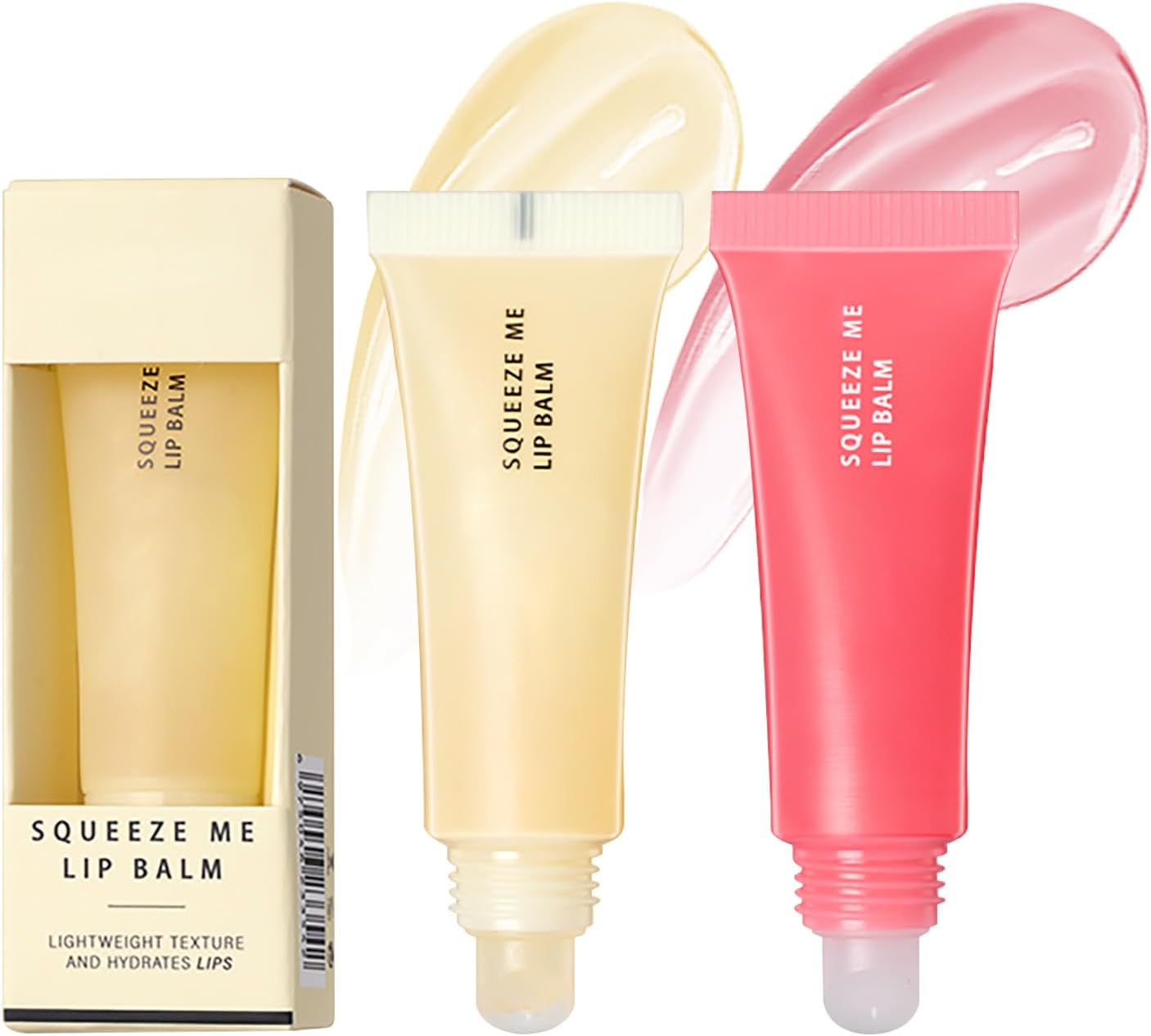 Prreal Juicy Bomb Lip Balm, Pack of 2, Moisturizing Lip Mask, Glossier Lip Balm, Strawberry Honey, Lip Balm, Juicy Bomb, Lip Gloss for Lip Care (Honey + Strawberry)