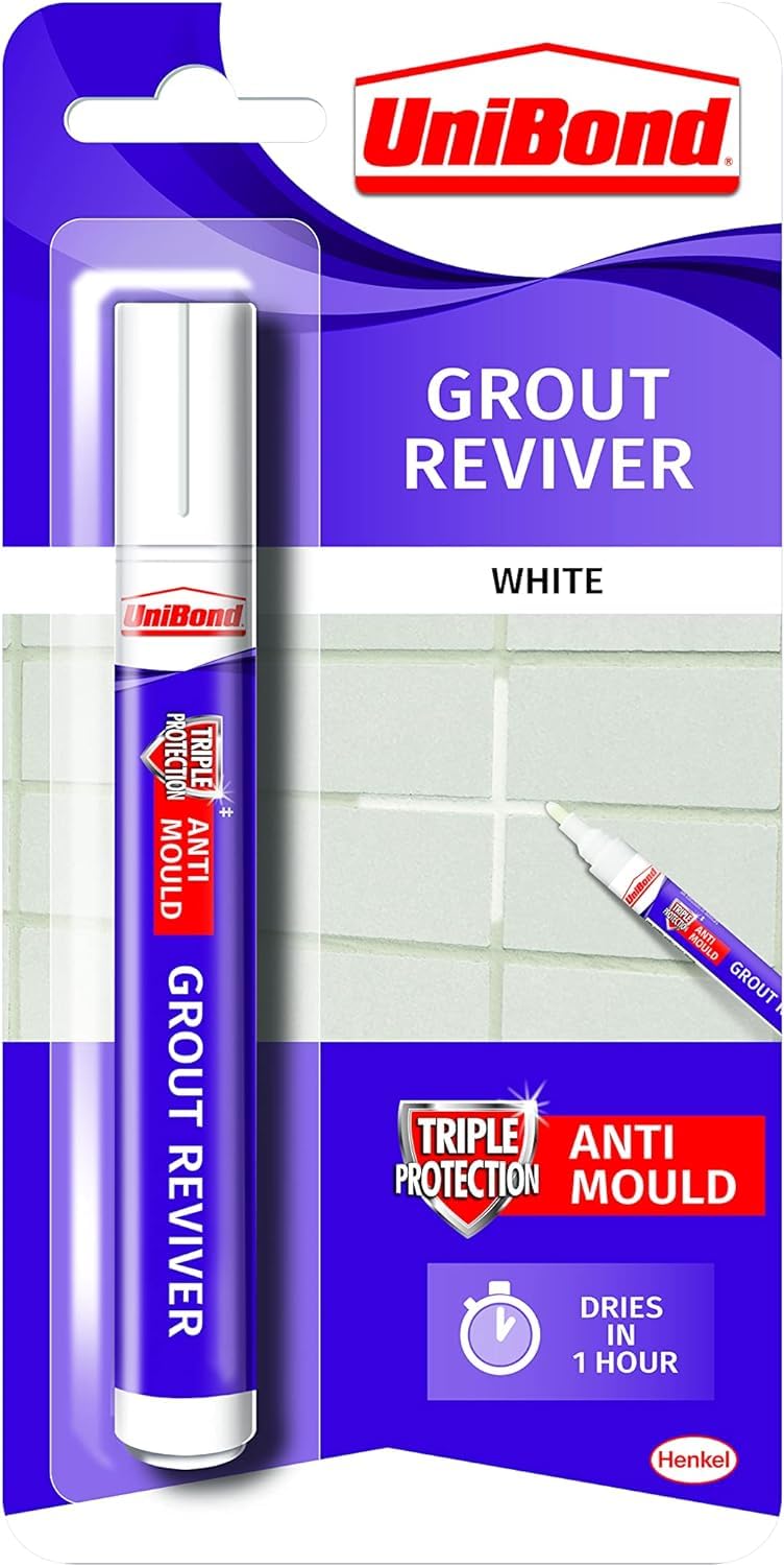 2xUniBond Grout Reviver for Walls (Pen) 7ml Ice White (351351)