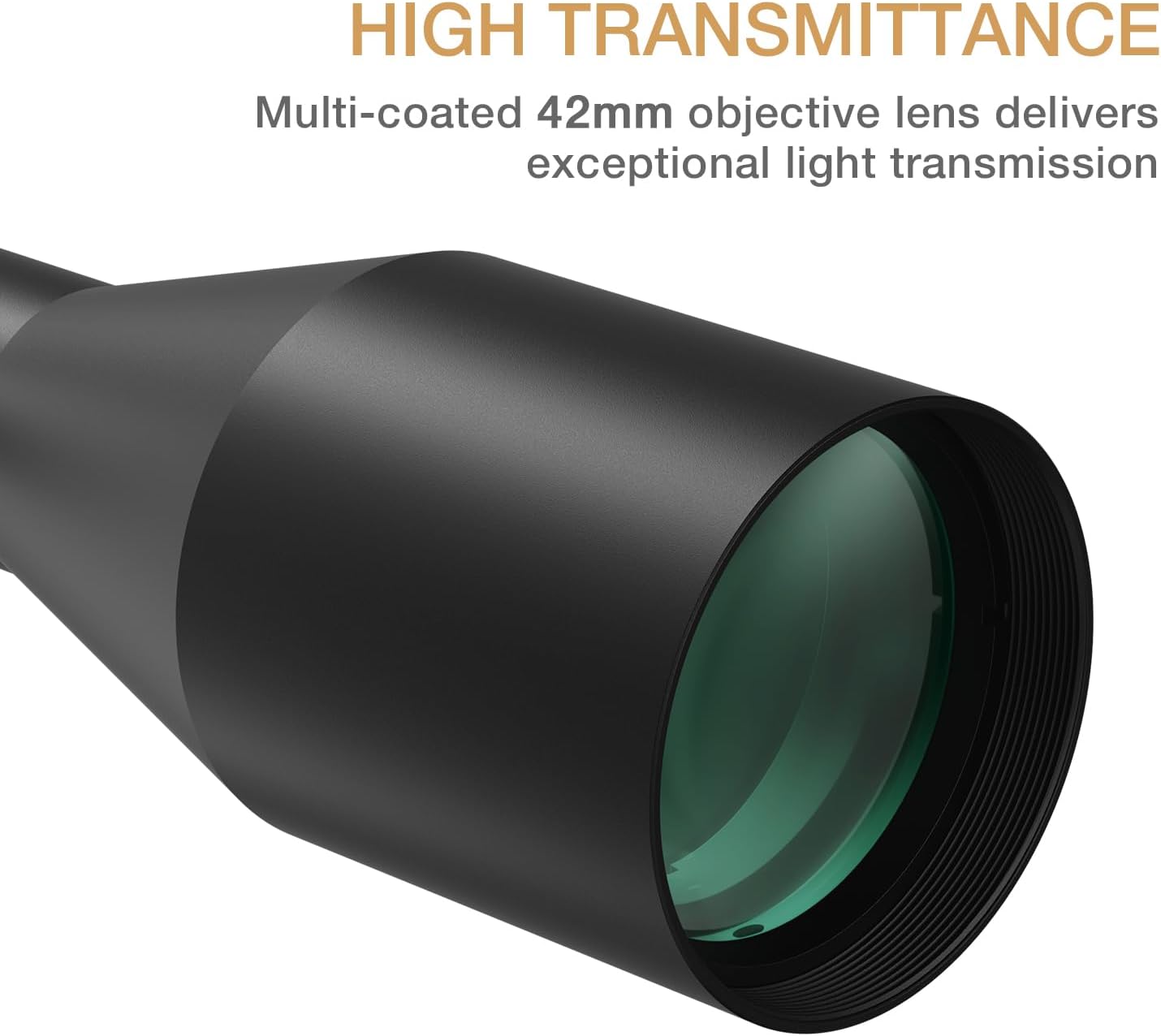 LHT 3-12X42SFIR Rifle Scope - First Focal Plane (FFP), 30mm Tube, Red Illumination (6 Levels), 1/4 MOA Reticle, Waterproof & Fogproof, Lightweight for Close-Range Hunting