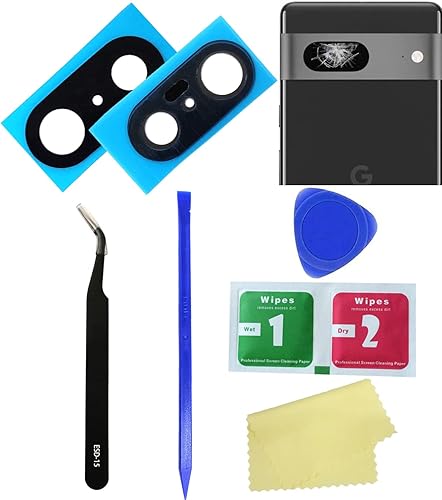 Eaglewireless Piezas de repuesto para lente de cristal de cámara trasera para Google Pixel 7 2022 con kit de herramientas