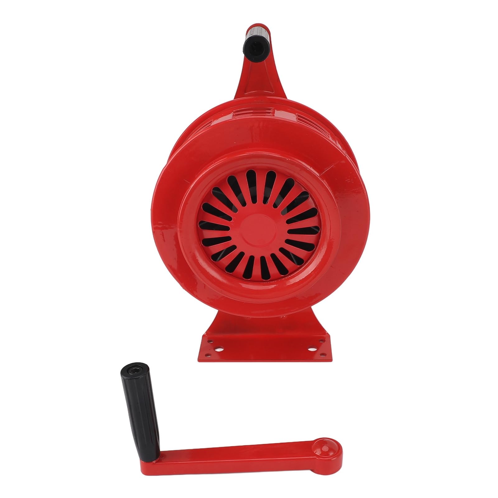 Sirena de Manivela Fuerte Impermeable Alarma de Sonido Fácil de Usar para Situaciones de Emergencia Aleación de Aluminio 125dB 1 Unidad (Roja)