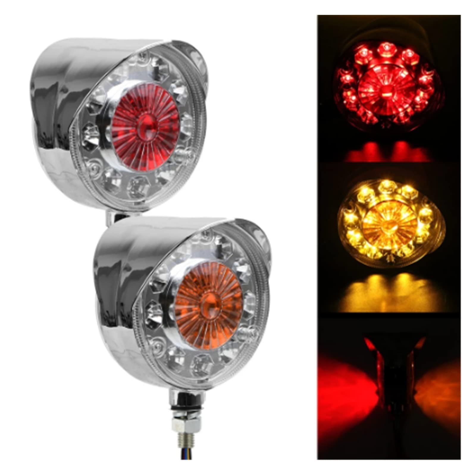 OGRAFF Blocchi luci antinebbia - 24V Fanale Posteriore Indicatore Di Direzione Indicatore Laterale Per La Barca Del Trattore Del Camion Del Rimorchio