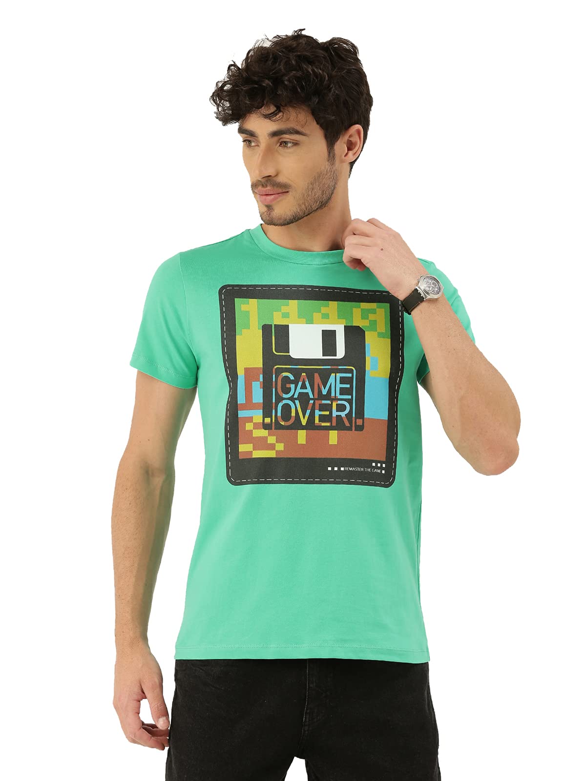 | Mens Organic Cotton Graphic T-Shirt | Color Mustard