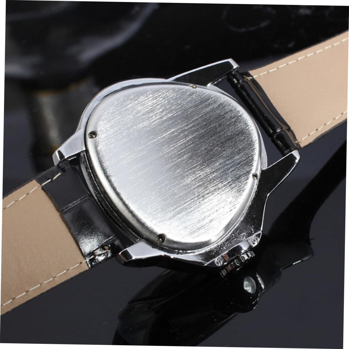 Automatische Schwarz Herrenarmbanduhr Mechanische Edelstahl für Männer