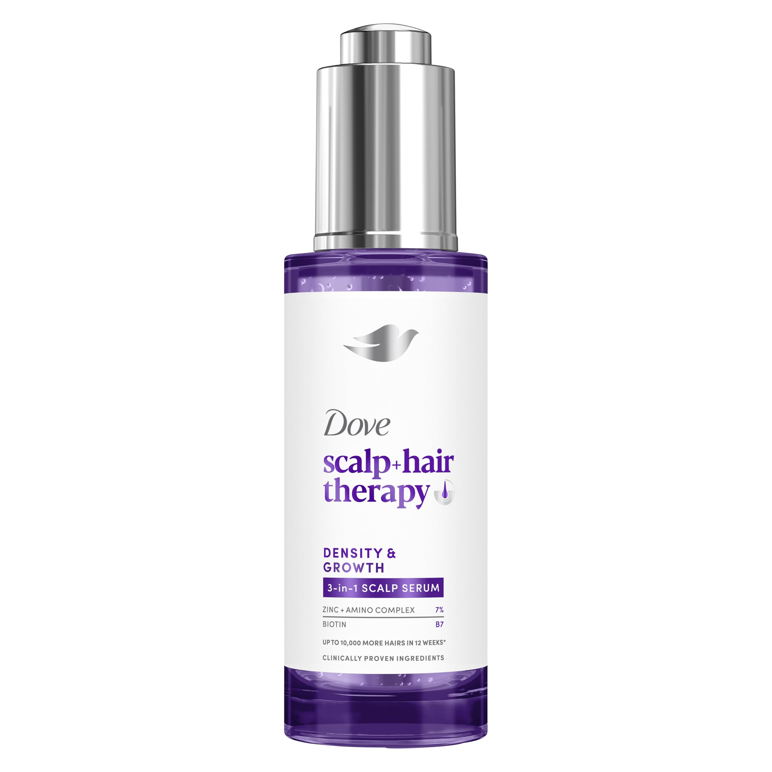 Dove Scalp+ Hair Therapy Density & Growth B3 & Biotin 3in1 Scalp Serum 45ml,12pk