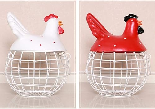Miniatura 5 de LIFKOME Cestas de huevos para huevos frescos, decoraciones de Pascua, cestas de huevos frescos de gallina de cerámica, cestas de almacenamiento de