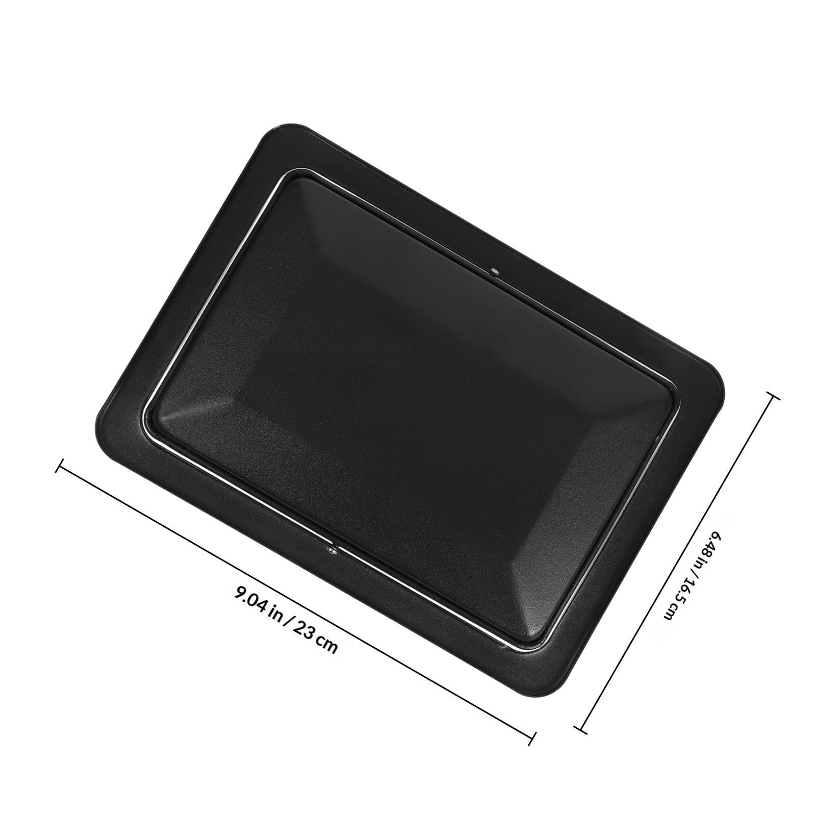 Tapa Empotrada para Cubo de Basura, Acero Inoxidable Negro, Abatible