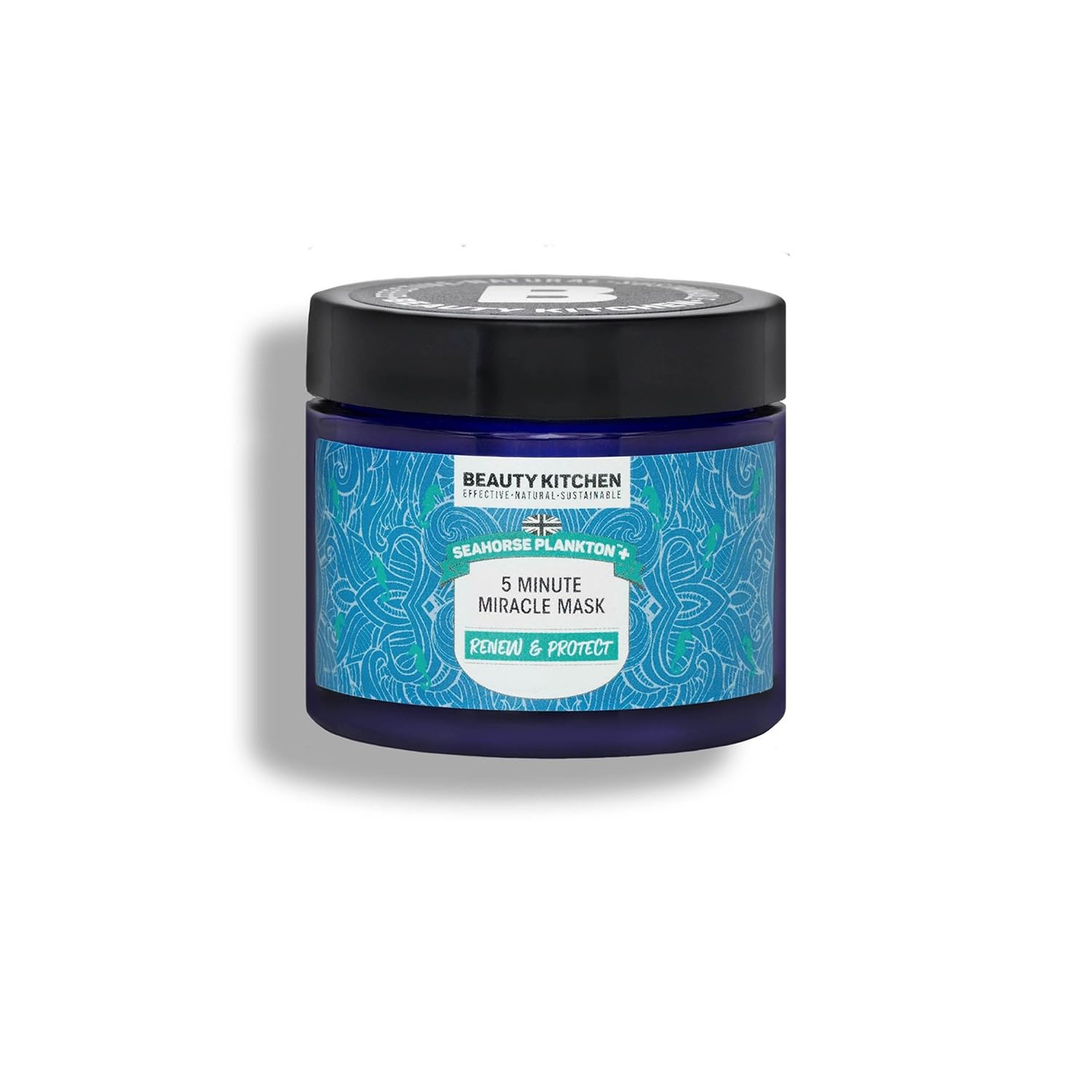Beauty Kitchen - Seahorse Plankton + 5 Minute Miracle Mask 60ml - Hydrating Facial Mask - Removes Impurities, Removes Redness & Promotes Collagen - Vegan/Cruelty Free