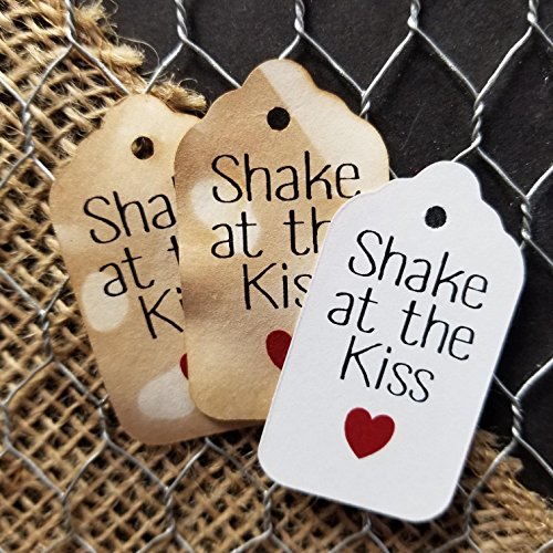 Shake at the KISS (my SMALL size) Tea Stained Favor Tag sets of