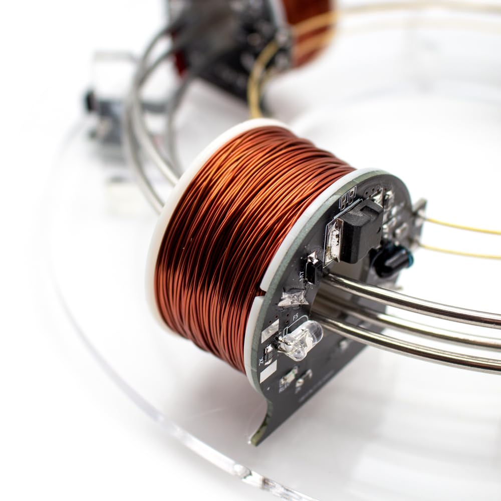 Toplionace Ciclotrone Elettromagnetico Fai da Te a Quattro Bobine Acceleratore Circolare Attrezzatura per Esperimenti Scientifici Modello di Sussidi Didattici per la Fisica